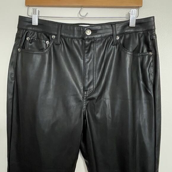 Pistola Aline High Rise Skinny Faux Leather Pants Size 31 Black Onyx - Picture 4 of 14